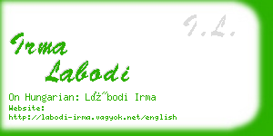 irma labodi business card